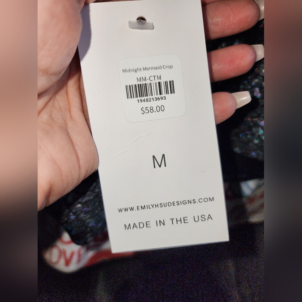 NWT- HSU MIDNIGHT MERMAID SET Size M, Crop & Leggings - Picture 9 of 10